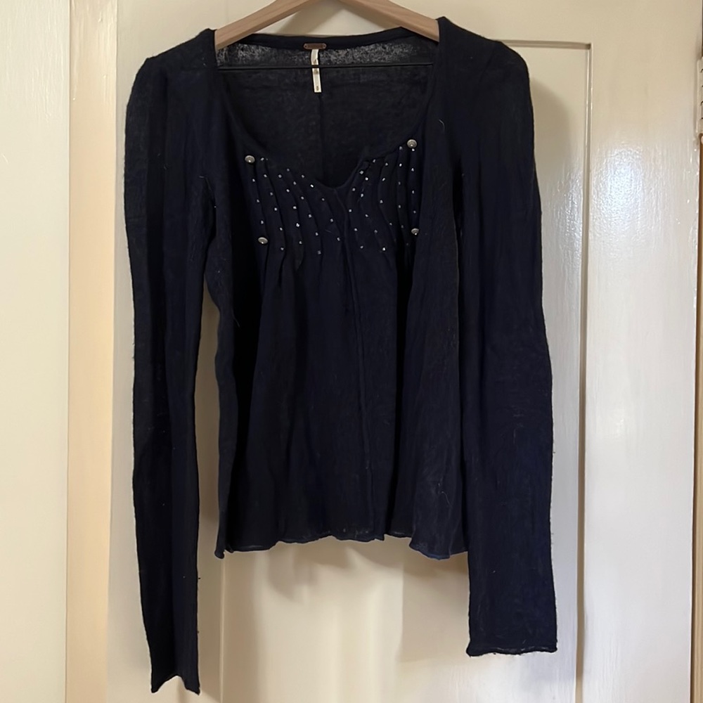 Free people merino wool blend babydoll tunic